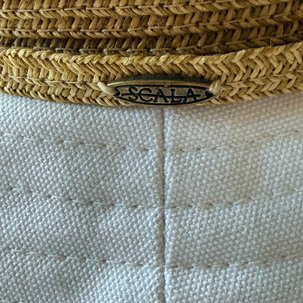 Scala Straw Cotton Sun Beach Coastal Hat Bundle
